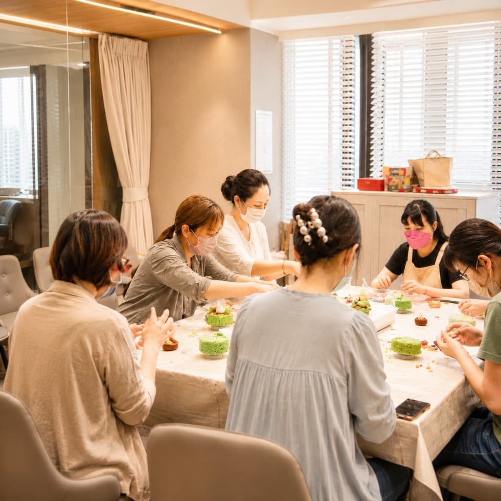 企業手作體驗現場:成人團體圍桌創作